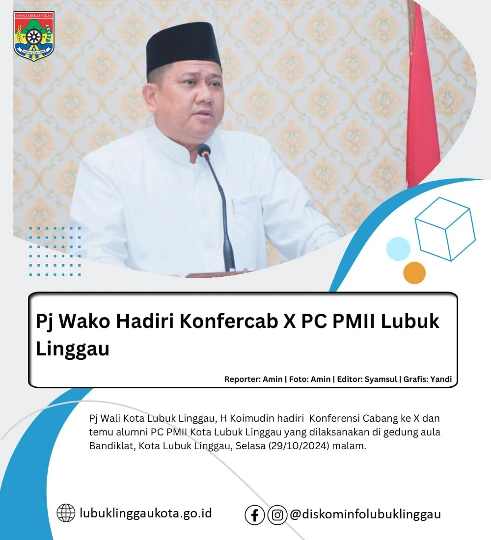 Pj Wako Hadiri Konfercab X PC PMII Lubuk Linggau